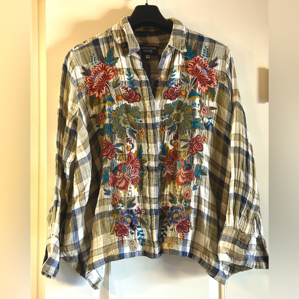 Johnny Was blouse/flannel